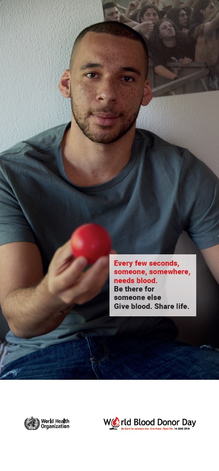 blood donor man banner