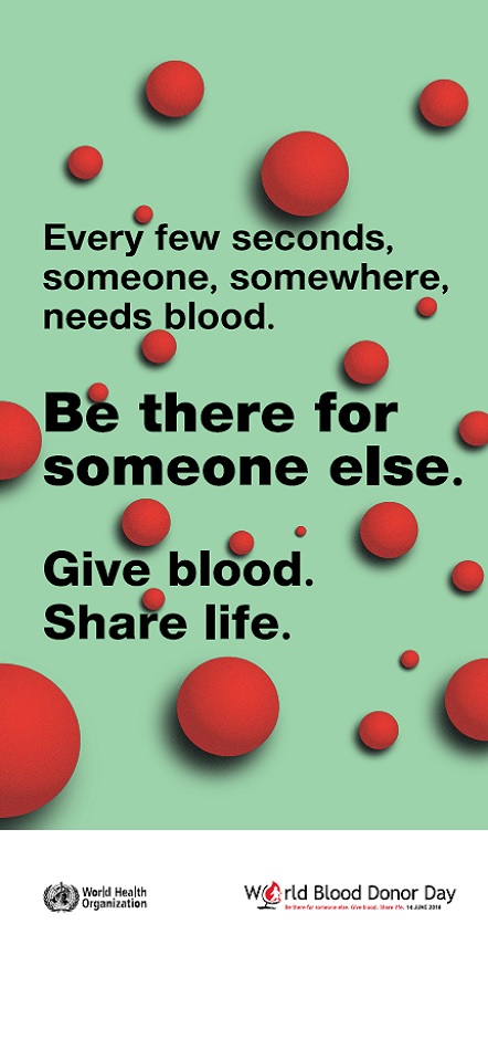 blood donor red balls banner