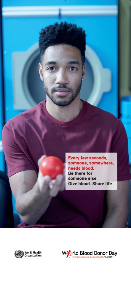 blood donor man banner