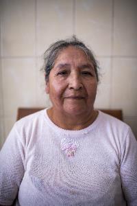 091_WHO Peru Gertrudis after her vision examination at the Maternal and Child Health Centre Daniel Alcides Carrion