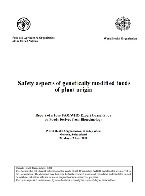 Safety aspects of genetically modified foods of plant origin