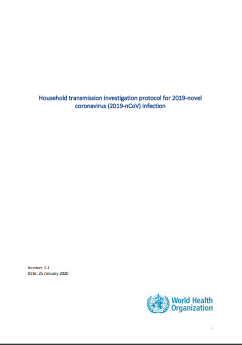Household transmission investigation protocol for 2019-novel coronavirus (2019-nCoV) infection