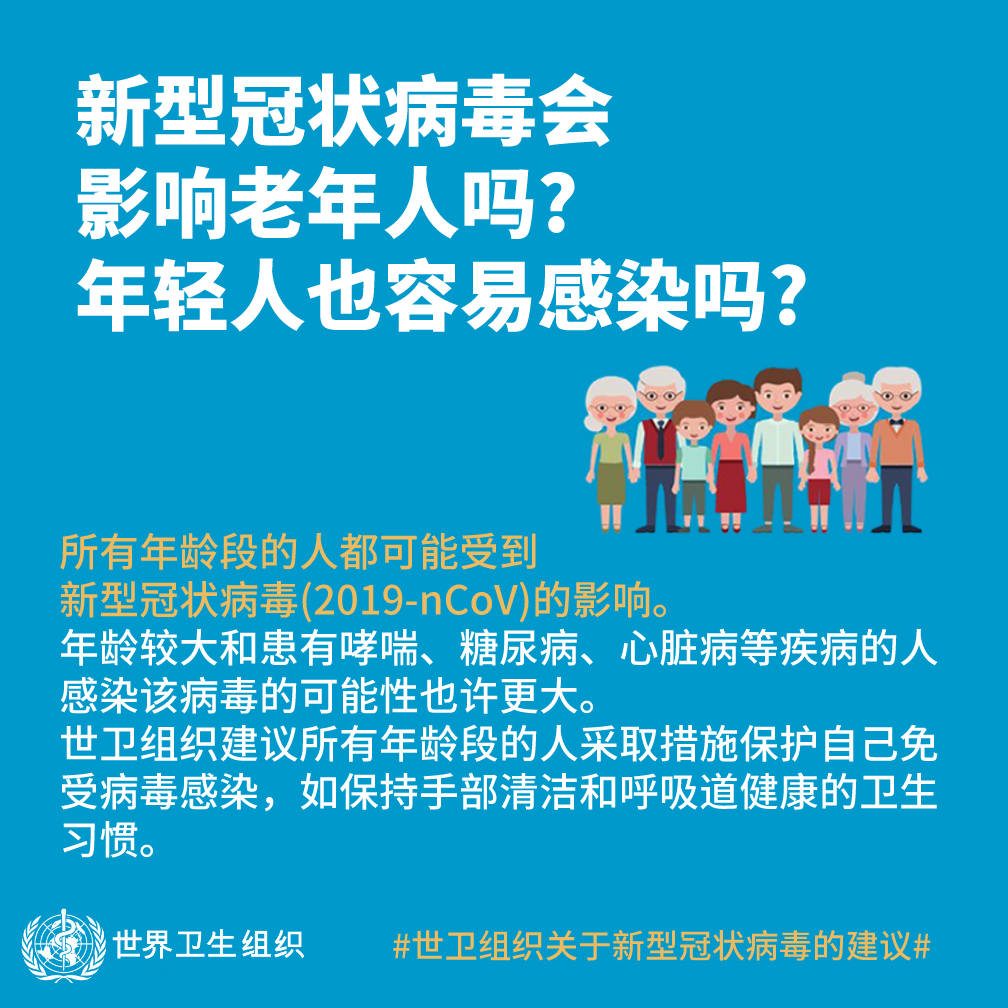 新型冠状病毒会影响老年人吗？年轻人也容易感染吗？