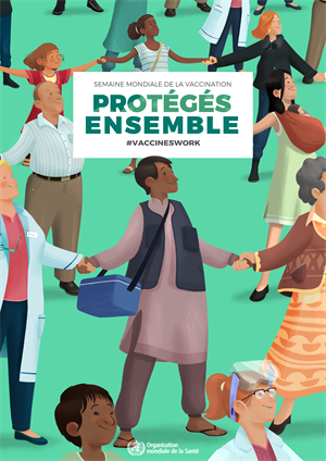 immunization week 2019 poster health worker