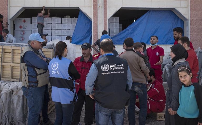 assessment settlement east ghouta syria WHO and partners work together to conduct an assessment at an informal settlement hosting families displaced from East Ghouta