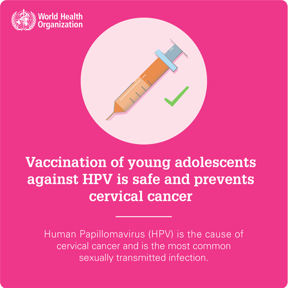 Infographic: Vaccination of young adolescents against HPV is safe and prevents cervical cancer
