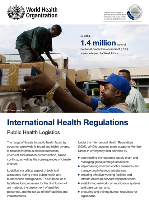 International Health Regulations - public health logistics