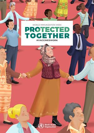 immunization week 2019 poster religious leader