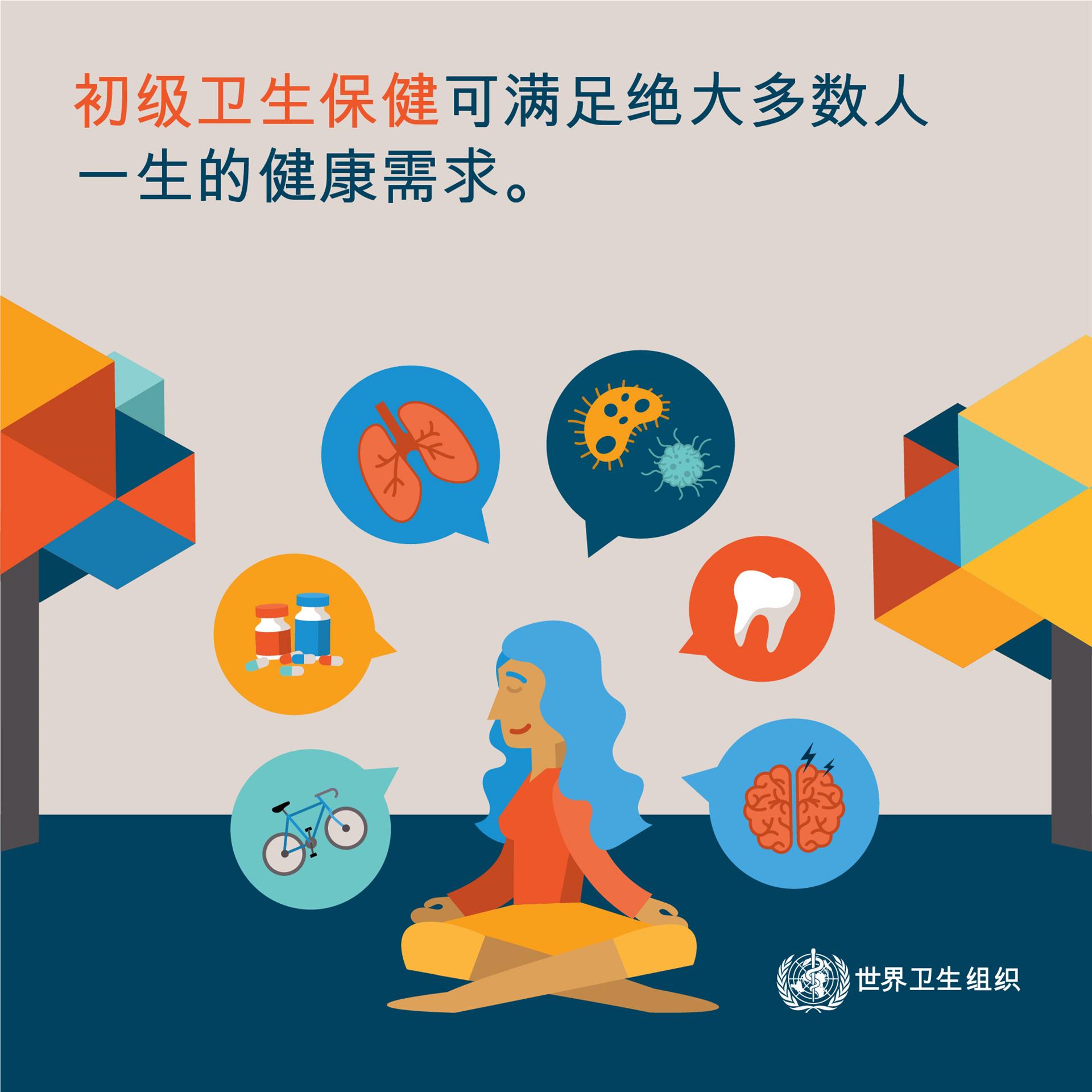 初级卫生保健可满足绝大多数人一生的健康需求