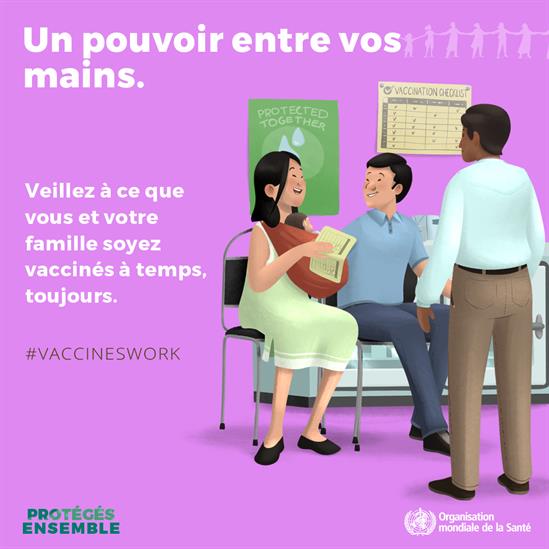 world immunization week 2019 social tile family
