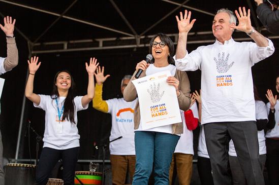 3 solidarity chain geneva world health day 2019 hand hygene demonstration