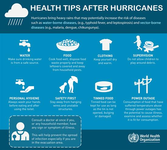 Healht tips after hurricanes